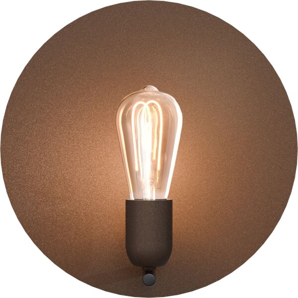 Wandleuchte indirektes Licht Kakao E27 H:30 cm rund