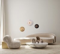 Wandleuchte indirekt blendarm Gold E27 B:42 cm matt