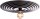 Wandleuchte indirekt blendarm Schwarz E27 B:56 cm Ring