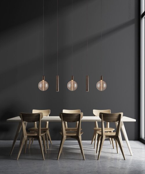 Pendelleuchte Glas Kakao Gold E27 GU10 L:130 cm