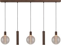 Pendelleuchte Glas Kakao Gold E27 GU10 L:130 cm