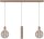 Hängeleuchte Glas Metall Beige Gold E27 GU10 L:100 cm