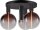 Deckenleuchte Glas Schwarz E27 GU10 H:15 cm Zylinder