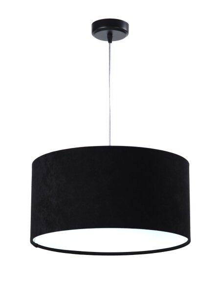 Pendelleuchte Esstisch Schwarz Weiß Stoff Lampe