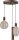 Pendelleuchte Glas Kakao Gold E27 GU10 B:35 cm rund