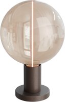 Tischleuchte Glas Kakao Gold E27 H:10,2 cm Zylinder