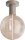 Deckenleuchte Glas Beige Gold E27 H:11 cm Zylinder