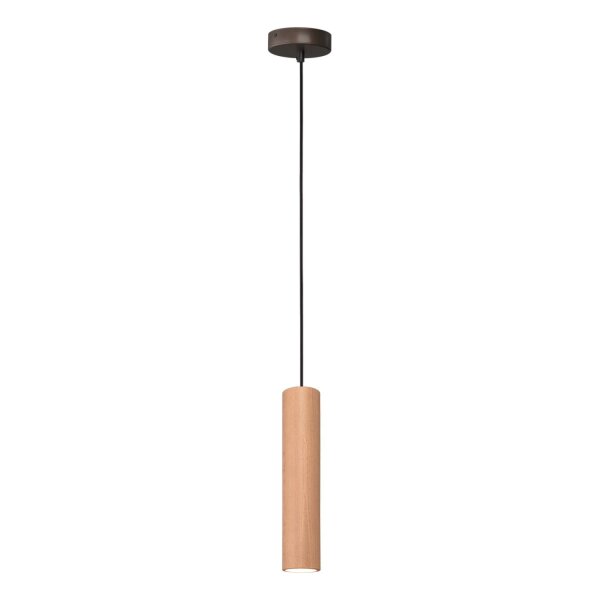 Hängelampe Holz Eiche Kakao GU10 Ø6,2 cm Zylinder
