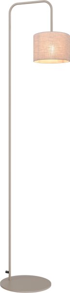 Stehlampe Stoff Metall Beige E27 H:152 cm Downlight