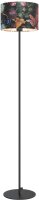 Stehlampe blendarm Stoff Schwarz Bunt E27 H:130 cm