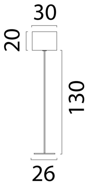 Stehlampe Metall Stoff Kakao Rostbraun E27 H:130 cm