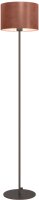 Stehlampe Metall Stoff Kakao Rostbraun E27 H:130 cm