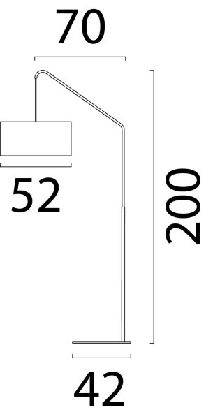 Bogenlampe Stoff Schwarz Dunkelblau E27 H:200 cm XXL