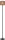 Stehlampe Stoff Metall Schwarz Natur E27 H:130 cm