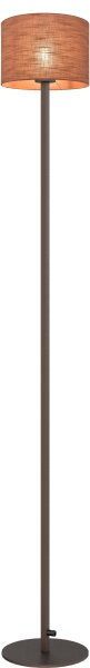 Stehleuchte Metall Stoff Kakao Rostbraun E27 H:130 cm