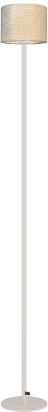 Stehlampe blendarm Stoff Perlweiß Ecru E27 H:155 cm