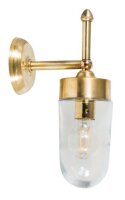 Edle Wandlampe Glas Messing Au&szlig;en Hof Balkon MILOS