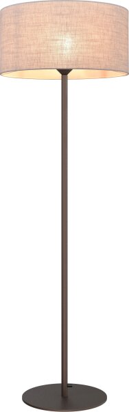 Stehleuchte Stoff Kakao Natur hell E27 H:131 cm