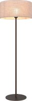 Stehleuchte Stoff Kakao Natur hell E27 H:131 cm
