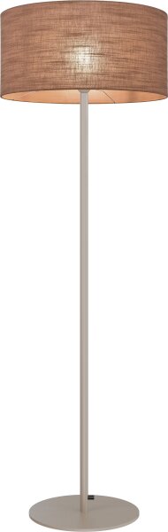 Stehleuchte Stoff Beige Natur E27 H:131 cm Leinenoptik