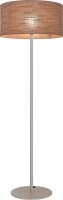 Stehleuchte Stoff Beige Natur E27 H:131 cm Leinenoptik