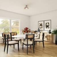 Deckenleuchte blendarm Alu Schwarz E27 Ø40 cm rund