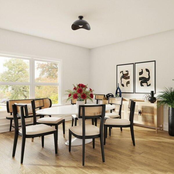 Hängelampe blendarm Aluminium Schwarz E27 Ø30 cm rund