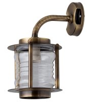 Wandlampe Au&szlig;en Messing Glas Maritim Hof Terrasse