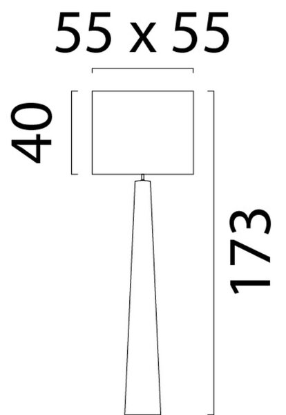 Stehlampe Holz Stoffschirm Natur Beige E27 H:173 cm