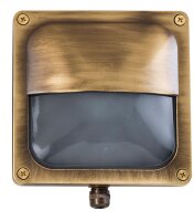 Wandleuchte Au&szlig;en Messing quadratisch IP64 OROPOS