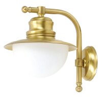Wandlampe Au&szlig;en Messing Glas Maritim Balkon Hof
