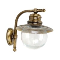 Wandlampe Au&szlig;en Messing Maritim IP23 Hof Balkon