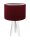 Tischlampe AIMEE Rot Silber Retro 46cm Holz
