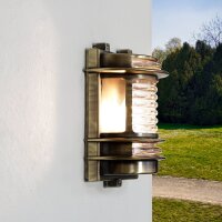 Au&szlig;enwandleuchte aus Messing Antik halbrund GRACIA