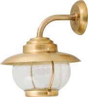 Wandleuchte Au&szlig;en Messing Glas H:29cm Hof Haus