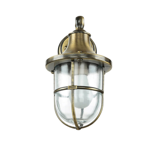 Messing Wandlampe IP64 Maritim Haus Hof SANTORIN