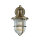 Wandlampe Außen Terrasse Hof Messing Riffelglas IP64