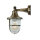 Wandlampe Außen Terrasse Hof Messing Riffelglas IP64