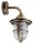 Wandleuchte SANTORIN Messing Riffelglas IP64 Maritim