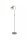 Stehlampe Metall Nickel Weiß Fußschalter E27 H:145 cm