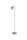 Stehlampe Metall Nickel Weiß Fußschalter E27 H:145 cm
