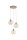 Pendelleuchte Glas Metall Gold Champagner E27 L:46 cm