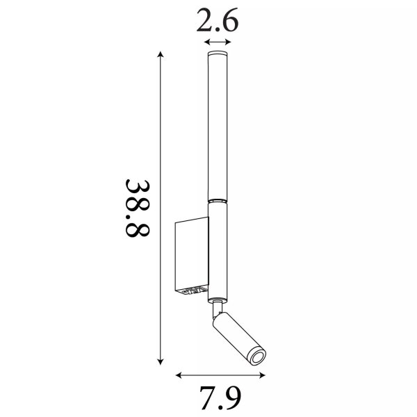 LED Wandspot schwenkbar 3000K Aluminium Schwarz 620 lm