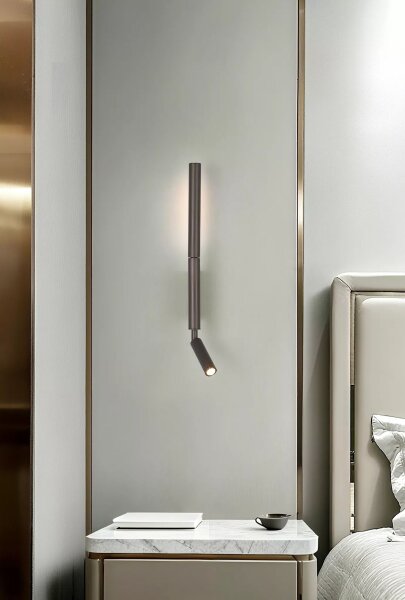 LED Wandstrahler flexibel 3000K Aluminium Bronze-Braun