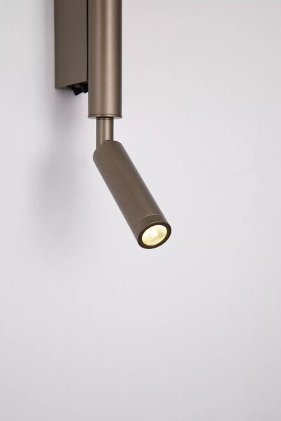 LED Wandstrahler flexibel 3000K Aluminium Bronze-Braun