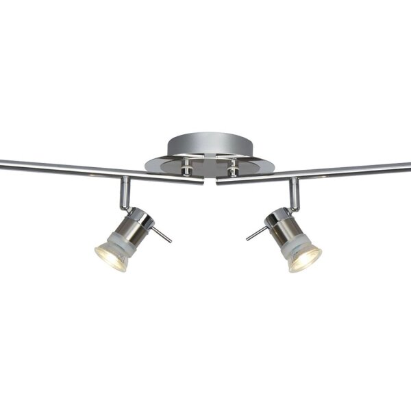 Deckenstrahler schwenkbar Metall Chrom GU10 IP44 Retro