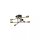 Deckenlampe Metall Sandschwarz Messing E27 L:63,5 cm