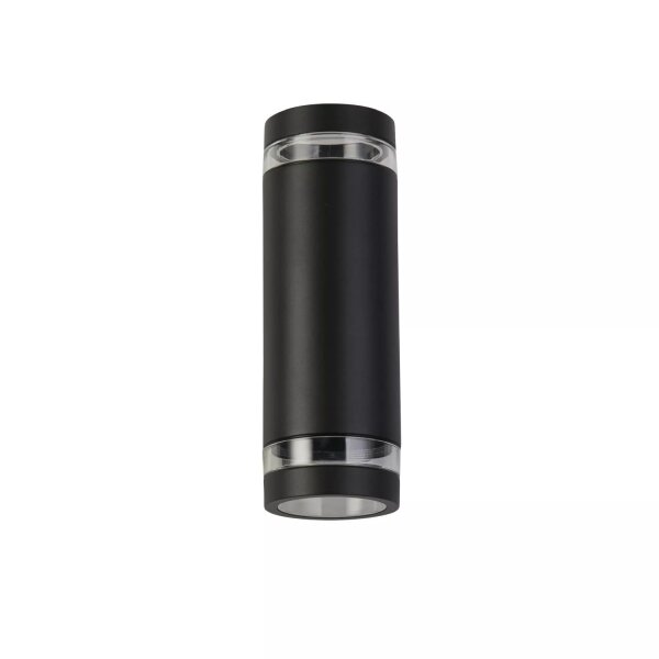 Außenwandleuchte Aluminium Schwarz GU10 IP44 T:11 cm