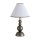 Tischlampe Metall Stoff Bronze E27 H:53 cm Zugschalter