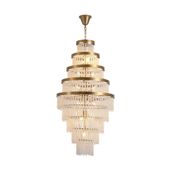 Kronleuchter Glas Metall Bronze E14 Ø65 cm 13-flammig